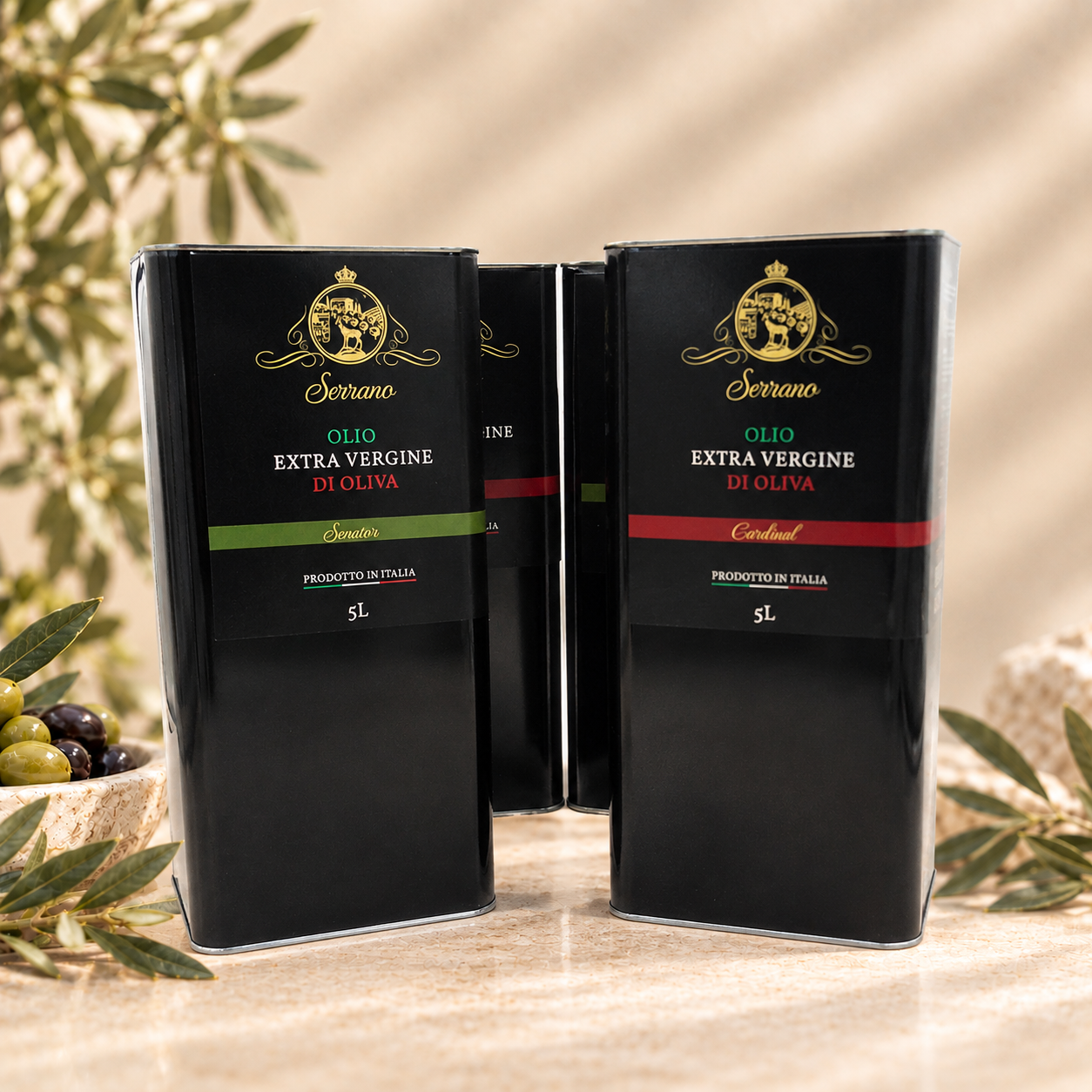4 Lattine Olio Evo da 5L